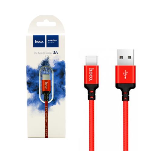 Кабель передачі данних HOCO X14, червоний, 90669