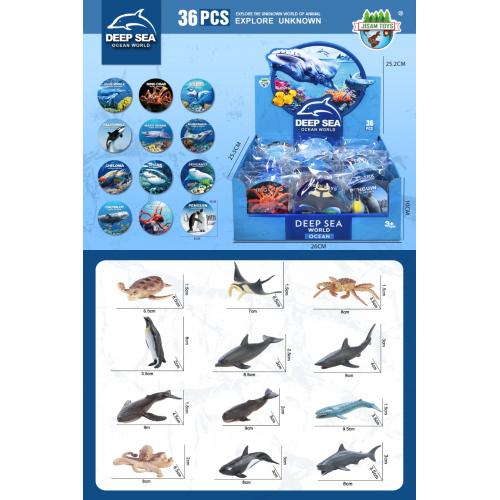 Тварини водоплавні океану, р-р 6*3*5см, JS20-3