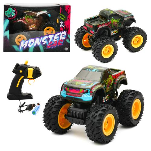 Джип р/в 2,4 G, акум, USB зарядка, світло, аморт, гум. кол, неб'ющ., 2028-116B