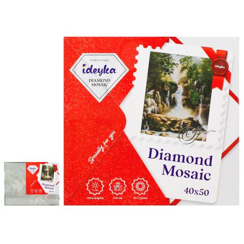 Набір з алмазною мозаїкою "Пейзаж із водоспадом" 40х50см, ID-AMO7275