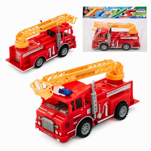 Пожежна машина інерційная 23 см Toys Rescue Fire іграшка у прозорому пакеті (688-3-96), 688-3-96