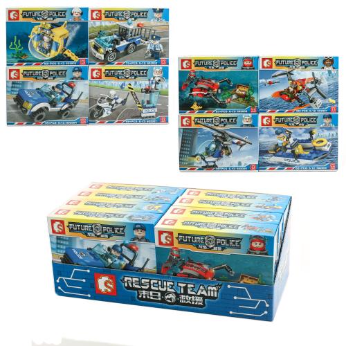 Конструктор полиция, транспорт, 602001-602008