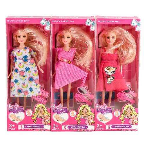 Лялька 27 см, вагітна, пупс 5 см, мікс видів, в кор-ці, 6625A1-A2-A3-A4