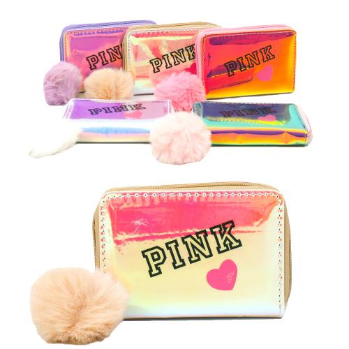 Кошелёк " PINK " с помпоном, CR1082 Кошелёк " PINK " с помпоном, CR1082