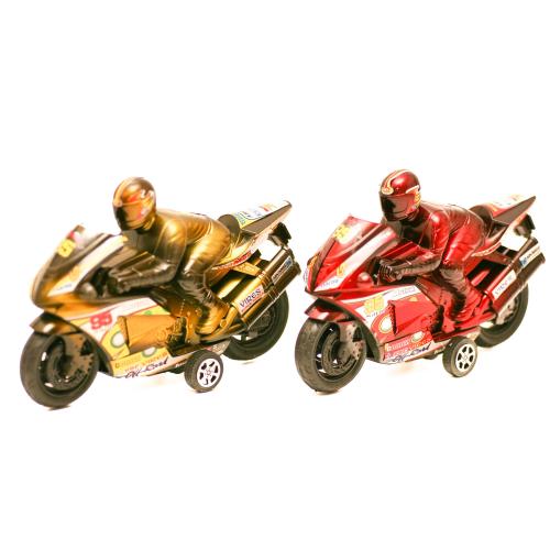 Мотоцикл, инерц-й, микс цветов, в кульке, 6688-1