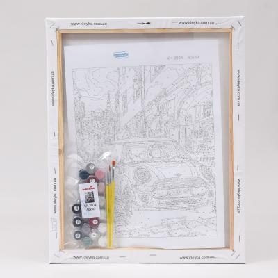 Набор для росписи по номерам "Mini Cooper", 40х50 см, ID-KHO3504 Набор для росписи по номерам "Mini Cooper", 40х50 см, ID-KHO3504