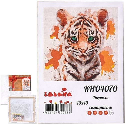 Набор для росписи по номерам "Тигрюля", 40х40 см, ID-KHO4070