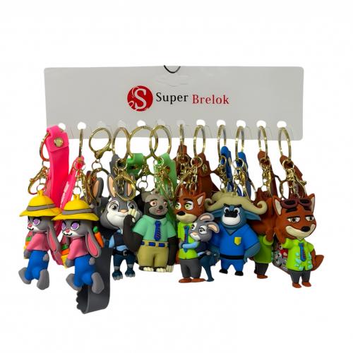 Брелок "Звірополіс" зі стрічкою гумовий 6,5-8см (уп.12), 3400-1