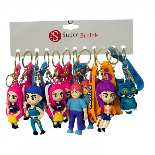 Брелок "Мисливці на демонів" зі стрічкою гумовий 4,5-8,7см (уп.12), 3400-2-1