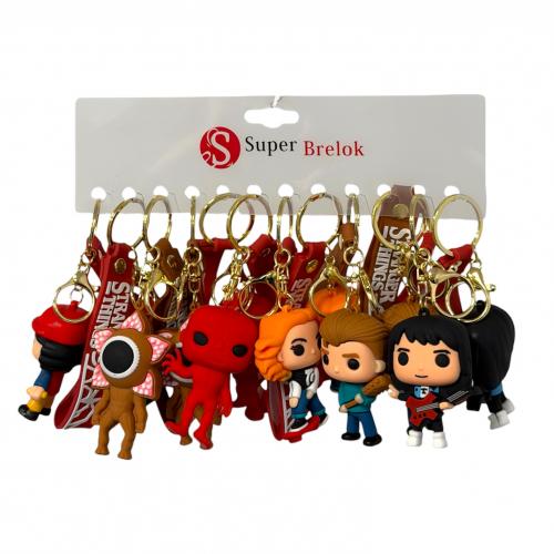 Брелок "Дуже дивні справи" 4,5-5,5см зі стрічкою гумовий (уп.12), 3400