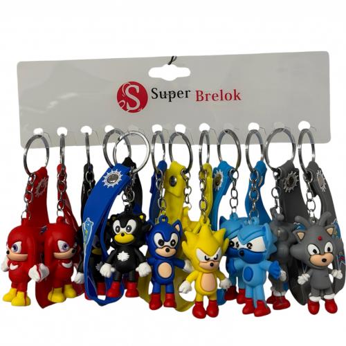 Брелок "Герої гри Соннік" зі стрічкою гумовий (уп.12), 3214-1