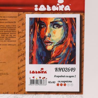 Набор для росписи по номерам "Яркий силуэт", 40х40 см, ID-KHO2649