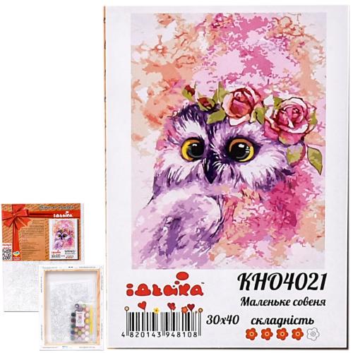 Набор для росписи по номерам "Маленький совёнок", 30х40 см, ID-KHO4021