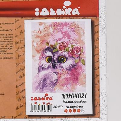 Набор для росписи по номерам "Маленький совёнок", 30х40 см, ID-KHO4021