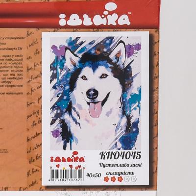 Набор для росписи по номерам "Озорная хаски", 40х50 см, ID-KHO4045