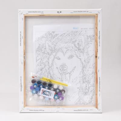 Набор для росписи по номерам "Озорная хаски", 40х50 см, ID-KHO4045