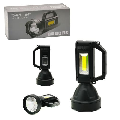 Ліхтар-прожектор акумуляторний із сонячною батареєю, водонепроникний, 4 режими світла, функція Power Bank, 20 см, YD-899, 99332