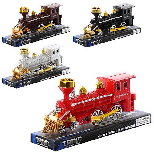 Паровоз, инерц-й, 4 цвета, в слюде, 522-8