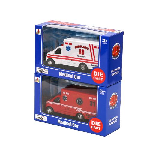 Скорая помощь, металл, микс цветов, в кор-ке, DS829