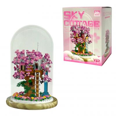 Конструктор БУДИНОЧОК НА САКУРІ під куполом з підсвіткою