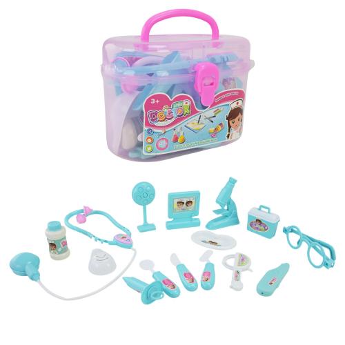 Набір лікаря (стетоскоп, шприц, окуляри, аксес валіза 25*20*7см), DF546-12A