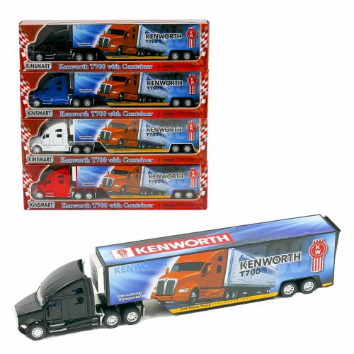 Машинка металлическая Kentworth T700 with Container, KT 1302 W