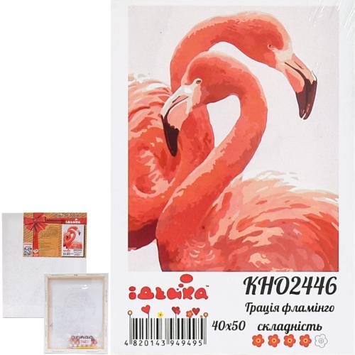 Набор для росписи по номерам "Грация фламинго", 40х50 см, ID-KHO2446