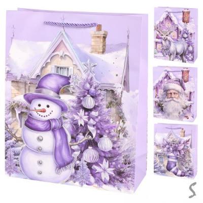 Пакет новорічний паперовий M "Christmas" 26*32*10см