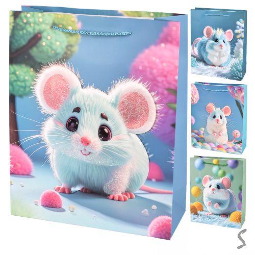 Пакет подарунковий паперовий M "Hamster 3D" 26*32*10см, R34518-M