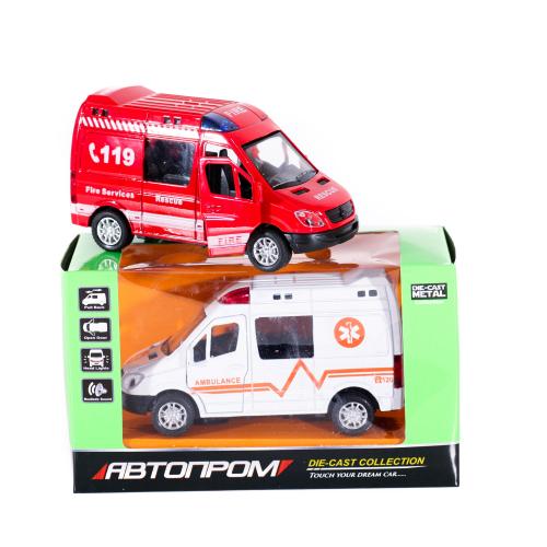 Микроавтобус "АВТОПРОМ", металл, микс цветов, в кор-ке, 7T-7792