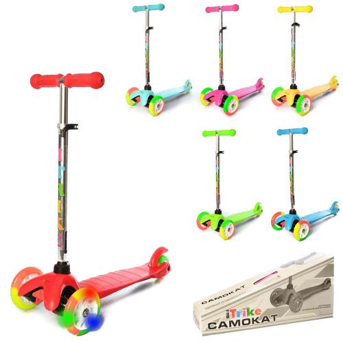 Самокат MINI, 6 цветов, 3 кол, в кор-ке, BB3-013-4-A