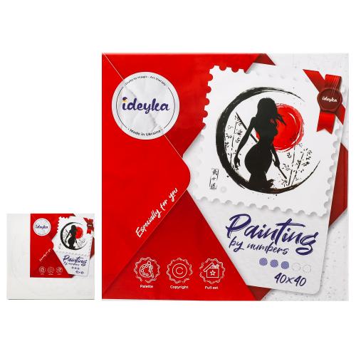 Набір для розпису по номерах. "Донька Японії" 40х40см, ID-KHO5056 Набір для розпису по номерах. "Донька Японії" 40х40см, ID-KHO5056