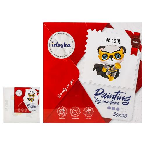 Набір для розпису по номерах. "Крутезна панда" 30х30см, ID-KHO6015