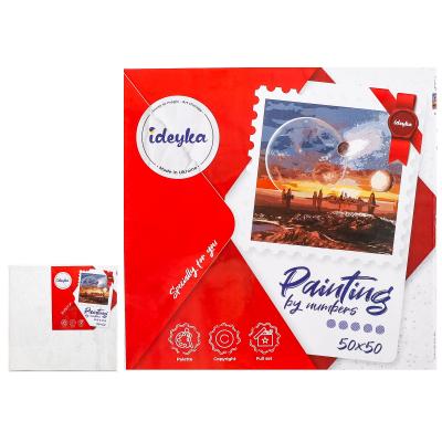 Набір для розпису по номерах. "Космічна пустеля з фарбами металiк" 50*50см, ID-KHO9541 Набір для розпису по номерах. "Космічна пустеля з фарбами металiк" 50*50см, ID-KHO9541