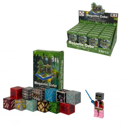 Конструктор магнітний Minecraft ( 12 дет. + персонаж)