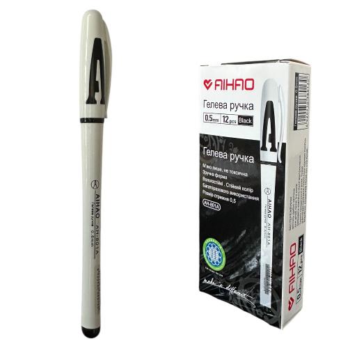 Ручка AIHAO, гелева чорна, AH-801A-BLACK