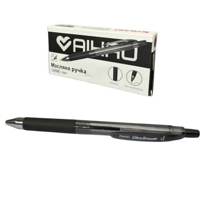 Ручка масляна автоматична, чорна, 12 шт/уп, ціна за уп