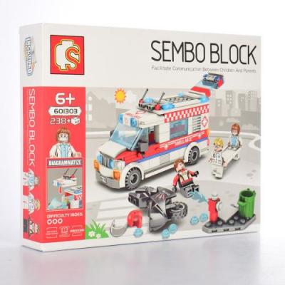 Конструктор скорая помощь, мотоцикл, 601303