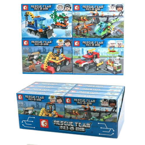 Конструктор транспорт, фигурки (161дет), 603017-603020