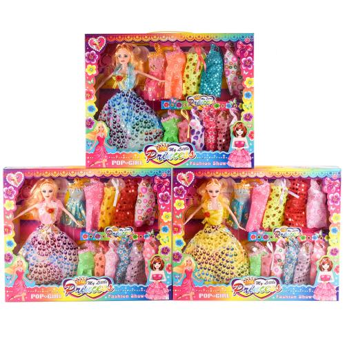 Лляька з нарядами, мікс видів, в кор-ці, 5689-16A