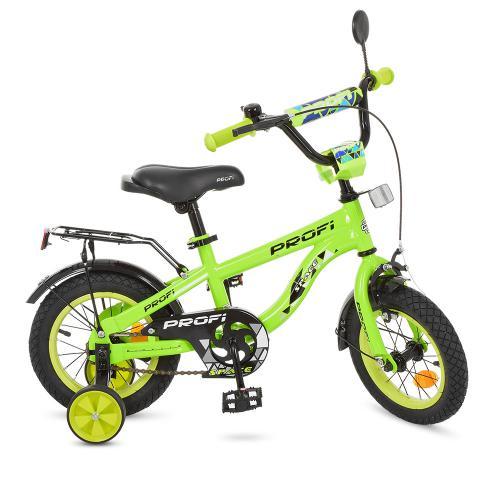 Велосипед PROF1 Space, 2 кол., 12д., салатовый, в кор-ке, T12153
