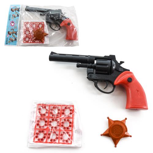 Меган игрушечный револьвер с пистонами и значок, GT 140