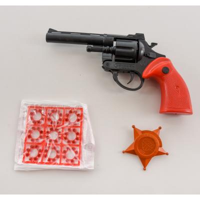 Меган игрушечный револьвер с пистонами и значок, GT 140