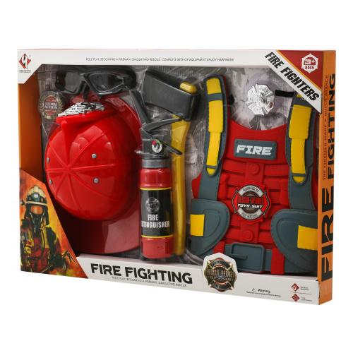 Набір пожежника каска, жилет, сокира, вогнегасник, F015C