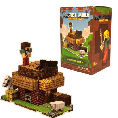 Магнітний конструктор Minecraft "WARRIOR HOME", 9907-T