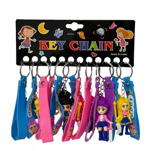 Брелок "KPop Demon" зі стрічкою гумовий 4,5-6см (уп.12), 3335