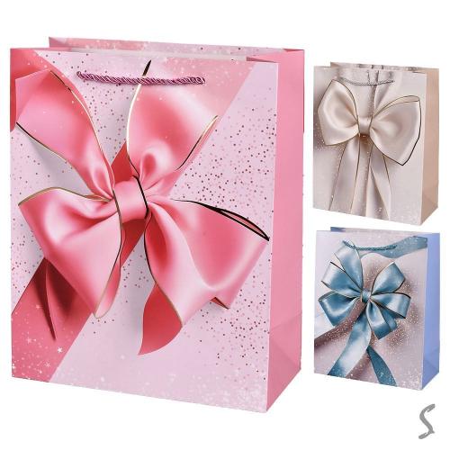 Пакет подарунковий паперовий L "Bow" 31*42*12 см, R33510-L