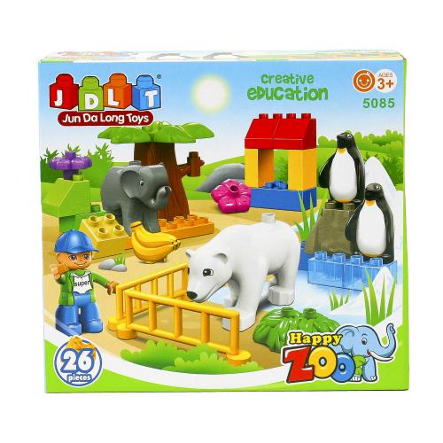 Конструктор JDLT "Зоопарк", 26 деталей, JDLT 5085 Конструктор JDLT "Зоопарк", 26 деталей, JDLT 5085