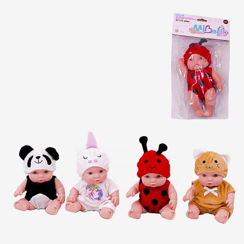Пупс Mi Bebe, 21 см, 4 види, рухомі ніжки та ручки, в пакеті, 18013-4-5-6 Пупс Mi Bebe, 21 см, 4 види, рухомі ніжки та ручки, в пакеті, 18013-4-5-6