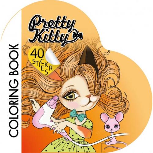 Фігурна книжка-розмальовка з наліпками, 100г, Скоба, 200х200 мм диз.2212, 2212-20